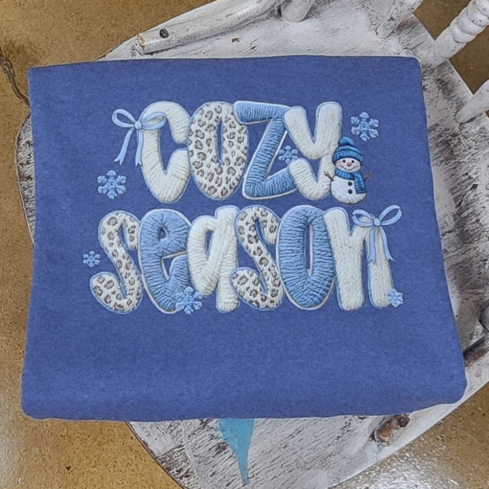 New Jerzees Cozy Season Faux Yarn Crewneck Sweatshirt
